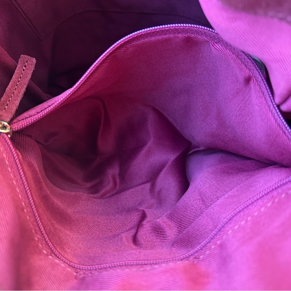 Haute Hippie Fringe Suede Bucket Bag Burgundy / Wine Boho Slouchy design ⭐️NWT⭐️ - Picture 15 of 15